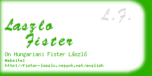 laszlo fister business card