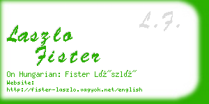 laszlo fister business card